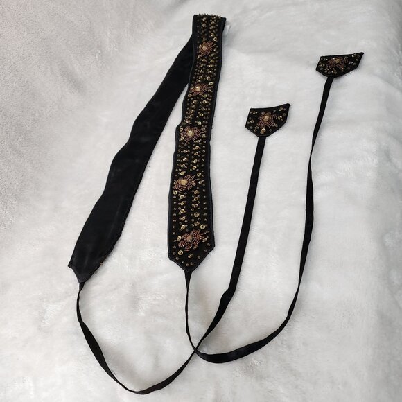 *Price Drop* Fashion Sequin &Bead Tie Belt - Picture 2 of 3